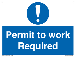Permit to work Required